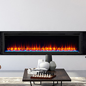 72" Allusion Platinum Linear Electric Fireplace - HHT SimpliFire