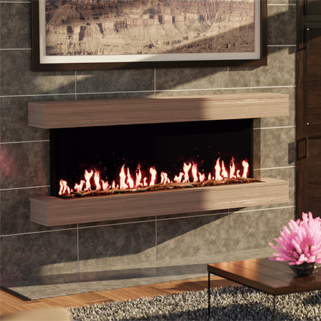 76 Orion Multi Studio Suite Floating Mantel Kit - Modern Flames