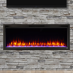 50" Allusion Platinum Linear Electric Fireplace - SimpliFire