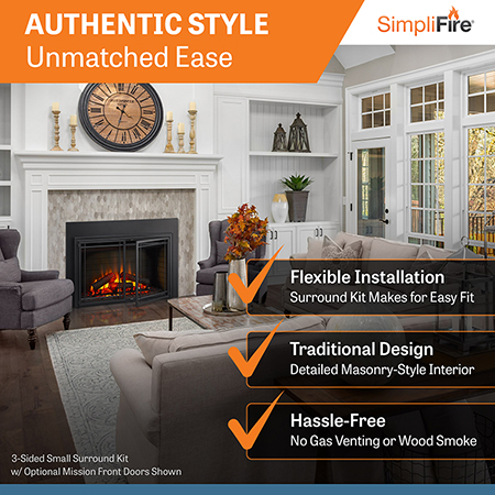 35 Traditional Electric Fireplace Insert - SimpliFire