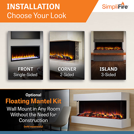 Scion Trinity 55 Linear Electric Fireplace - SimpliFire